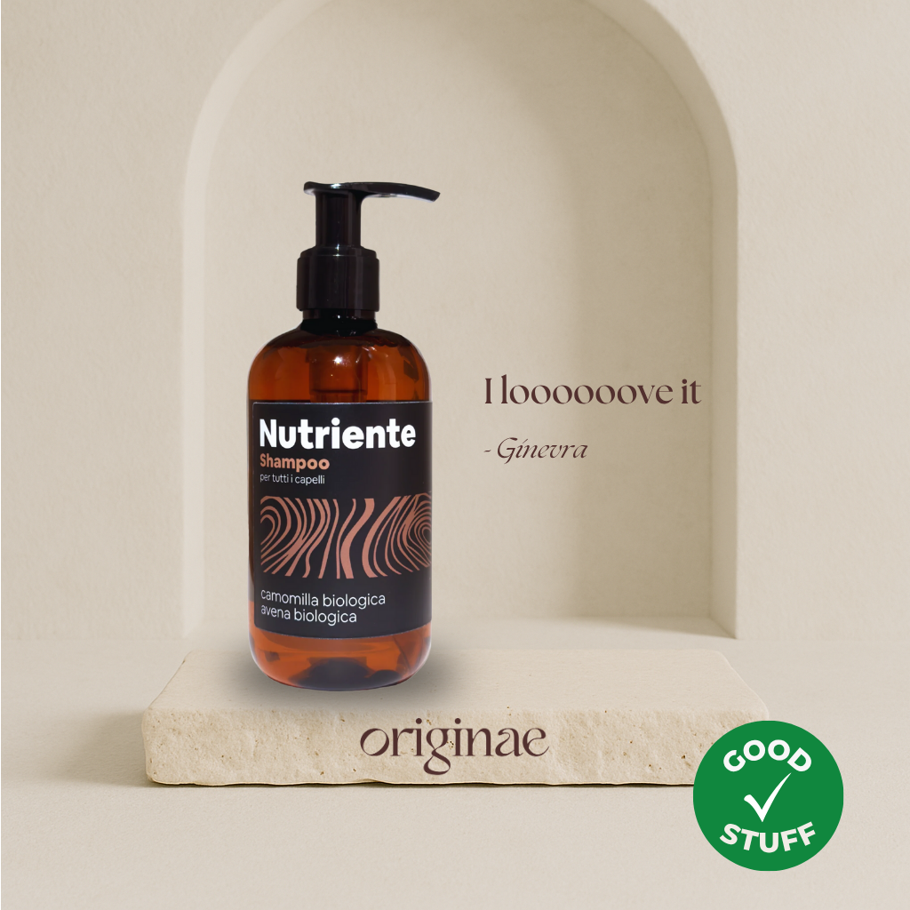 Flacone ambrato con pompa di shampoo